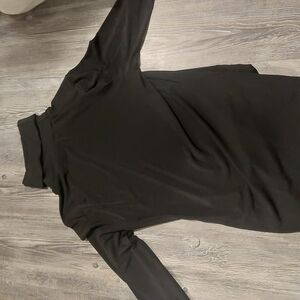 Black Turtleneck Long Sleeve Top